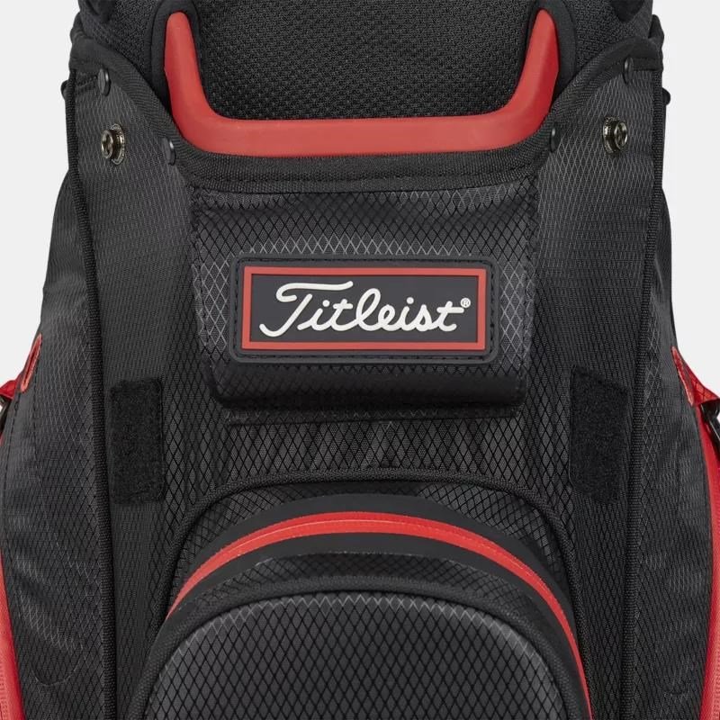 Titleist 14 StaDry cart bag, negro/negro/rojo