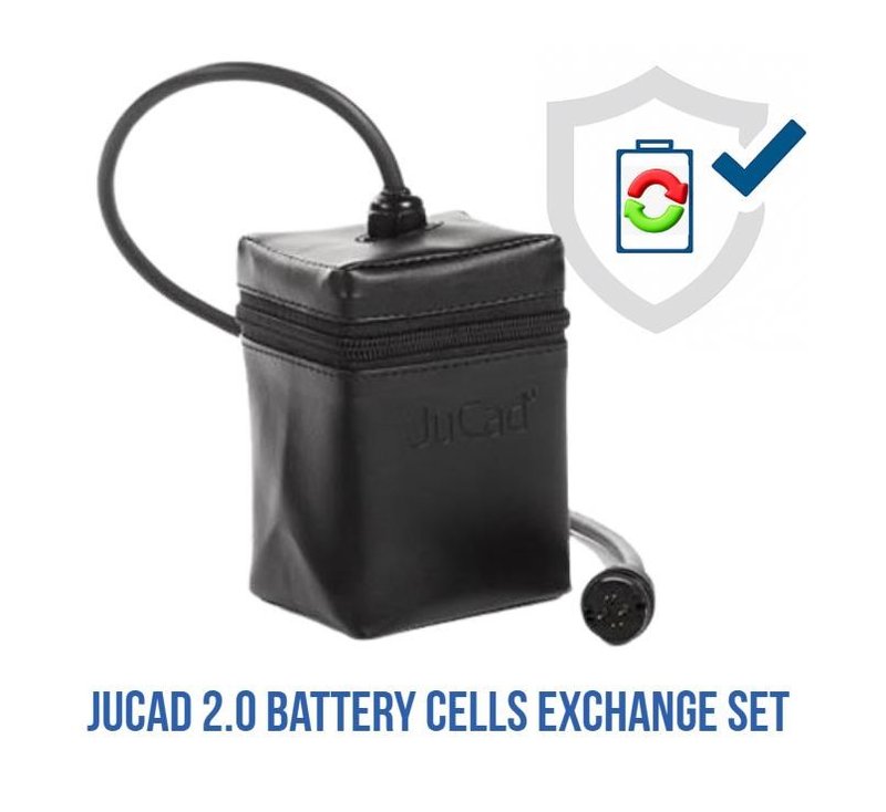 JuCad 2.0 Powerpack kit de reemplazo sistema sin unidad de control para montaje propio incl. carcasa de celdas de batería pequeña y cubierta