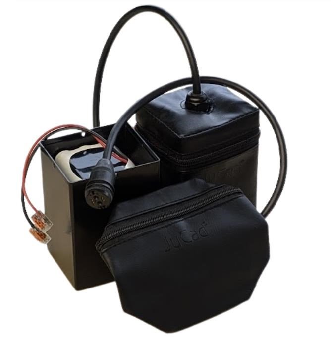 JuCad 2.0 Powerpack kit de reemplazo sistema sin unidad de control para montaje propio incl. carcasa de celdas de batería pequeña y cubierta