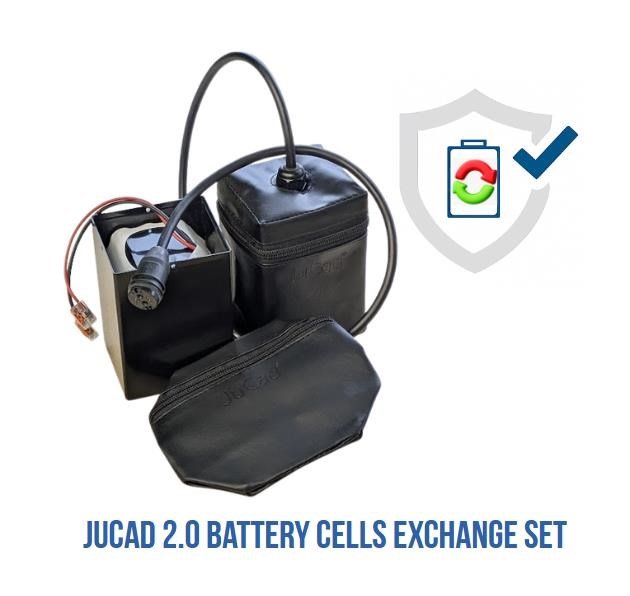 JuCad 2.0 Powerpack kit de reemplazo sistema sin unidad de control para montaje propio incl. carcasa de celdas de batería pequeña y cubierta