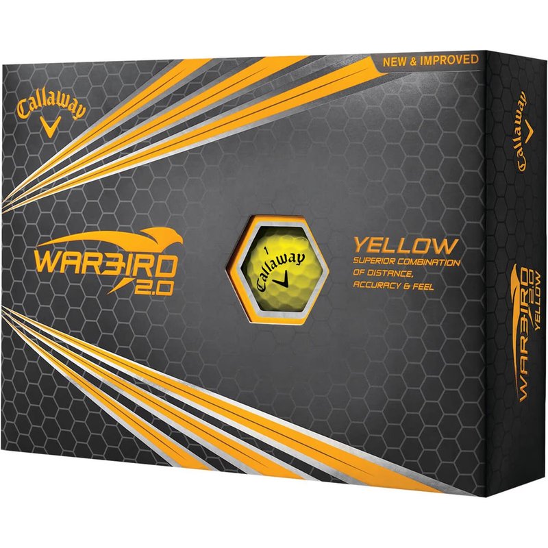Callaway Warbird 2.0 pelotas de golf, amarillas