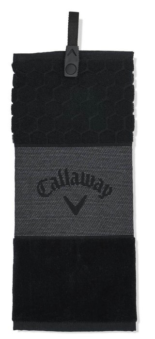 Callaway Tri-Fold 23 toalla de golf 16"x21" (40x53 cm), negra