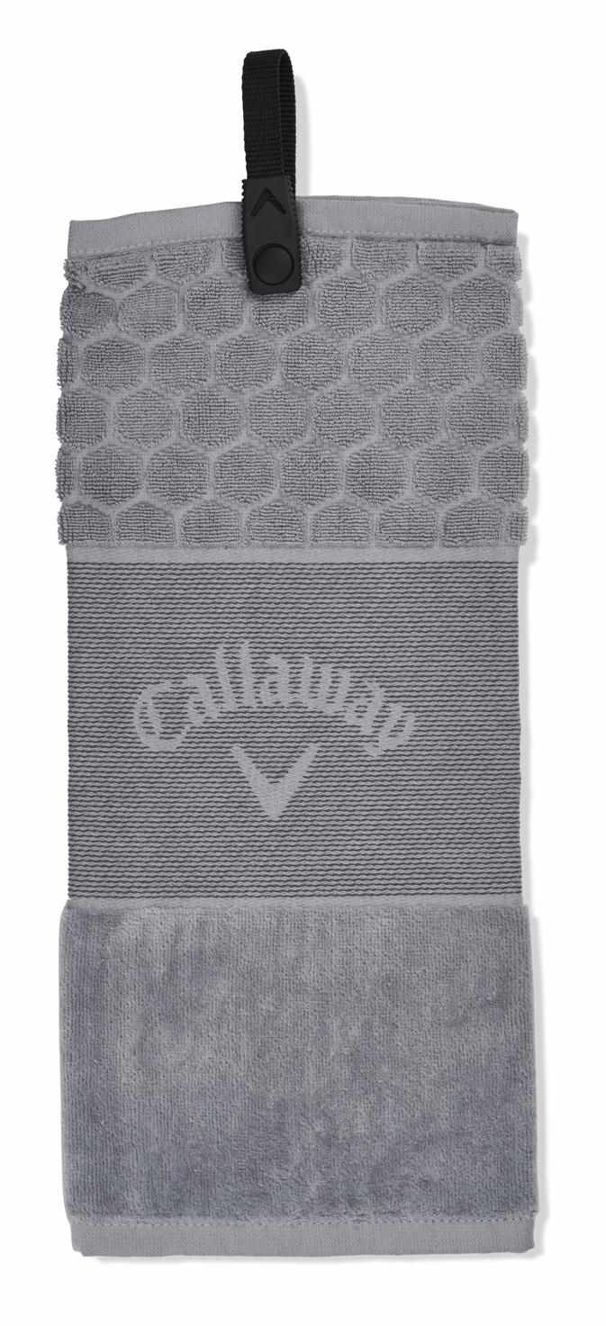 Callaway Tri-Fold 23 toalla de golf 16"x21" (40x53 cm), gris