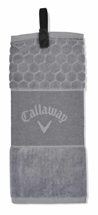 Callaway Tri-Fold 23 toalla de golf 16"x21" (40x53 cm), gris