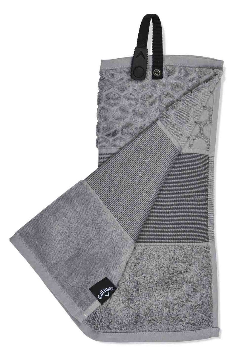 Callaway Tri-Fold 23 toalla de golf 16"x21" (40x53 cm), gris