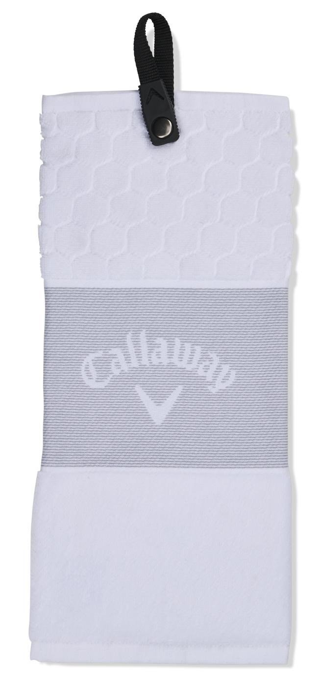 Callaway Tri-Fold 23 toalla de golf 16"x21" (40x53 cm), blanca