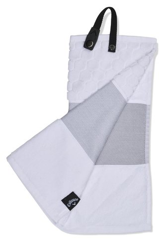 Callaway Tri-Fold 23 toalla de golf 16"x21" (40x53 cm), blanca