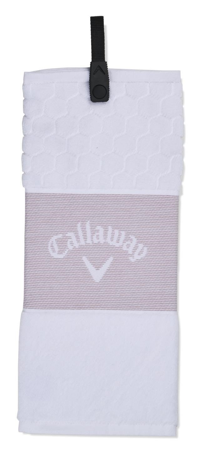 Callaway Tri-Fold 23 toalla de golf 16"x21" (40x53 cm), malva/blanco