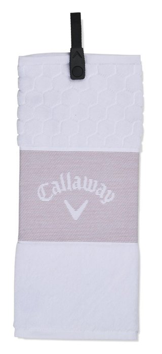 Callaway Tri-Fold 23 toalla de golf 16"x21" (40x53 cm), malva/blanco