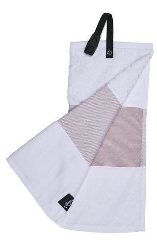 Callaway Tri-Fold 23 toalla de golf 16"x21" (40x53 cm), malva/blanco
