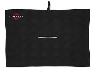 Odyssey Microfiber golf towel 30"x20" (76x50cm), negro