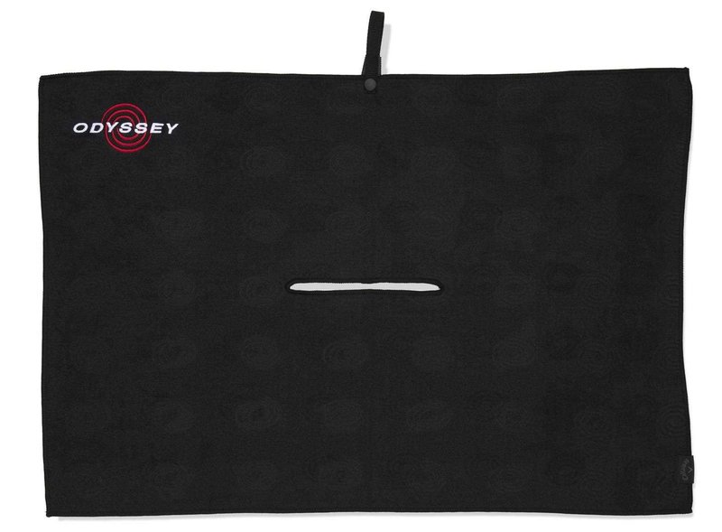 Odyssey Microfiber golf towel 30"x20" (76x50cm), negro