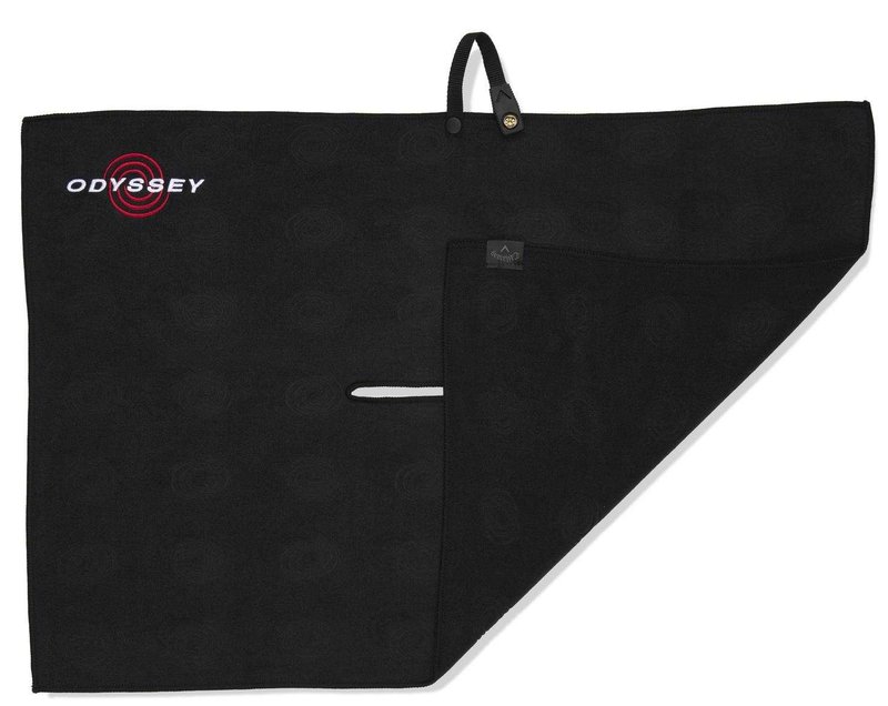 Odyssey Microfiber golf towel 30"x20" (76x50cm), negro