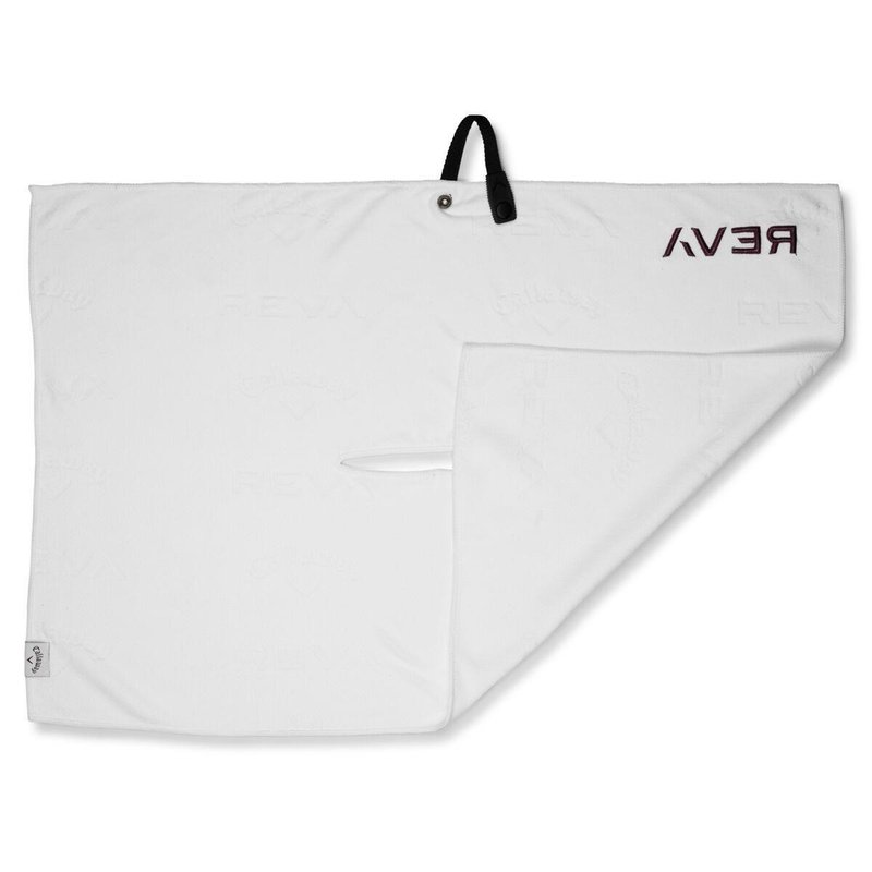 Callaway Reva Outperform toalla de golf 30"x20" (76x50cm), blanca