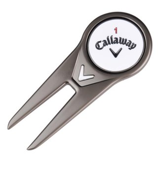 Callaway Divot Tool + marcador Callaway, gunmetal