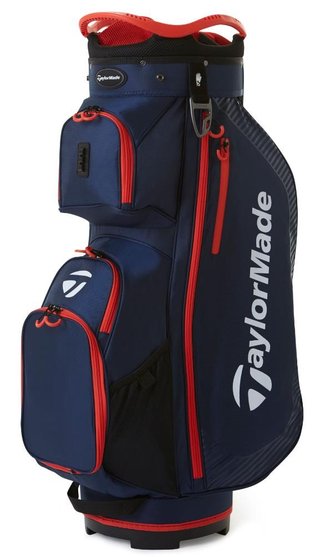 TaylorMade Pro cart bag, azul marino/rojo