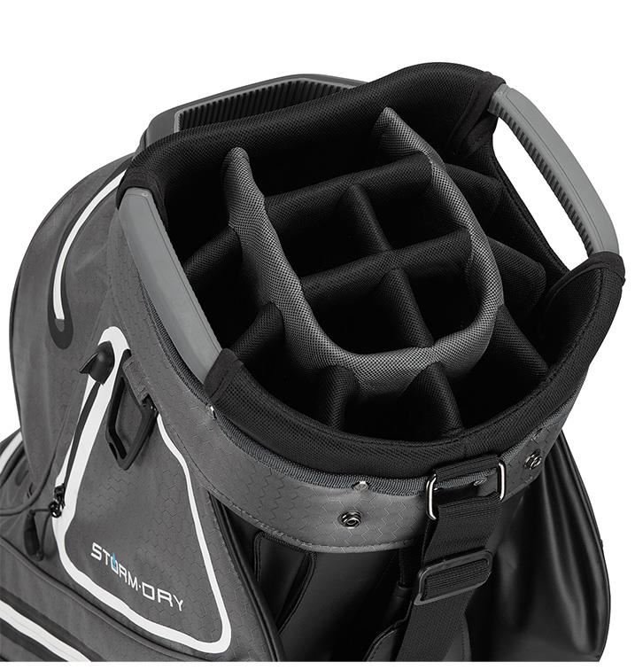 TaylorMade Storm-Dry Waterproof cart bag, negro/gris