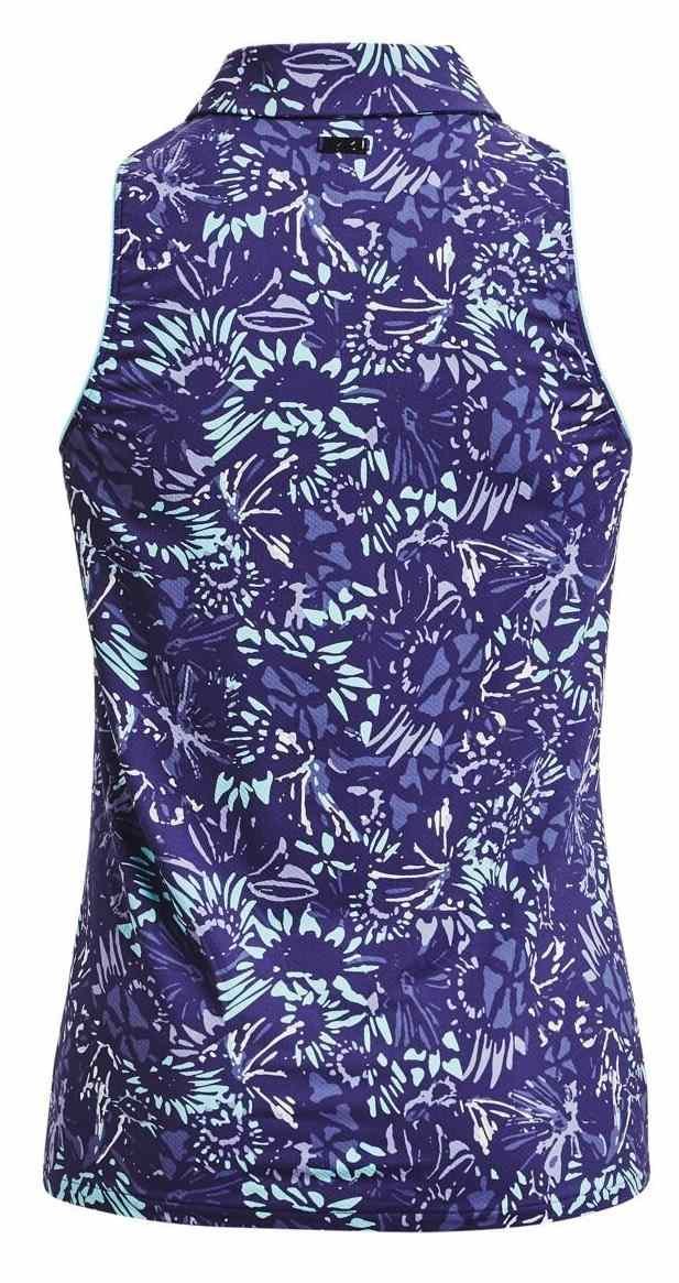Under Armour Iso-Chill Sleeveless polo de mujer, azul sonar