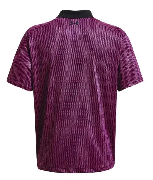 Under Armour Performance 3.0 Printed polo de hombre, negro/rosa