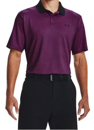 Under Armour Performance 3.0 Printed polo de hombre, negro/rosa