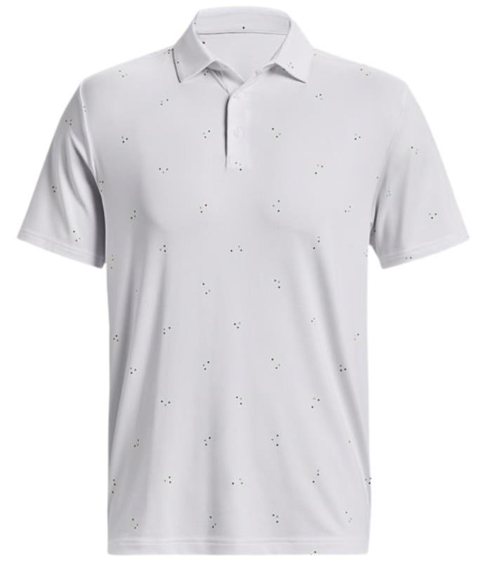 Under Armour Playoff 3.0 Printed polo de hombre, blanco/azul estático