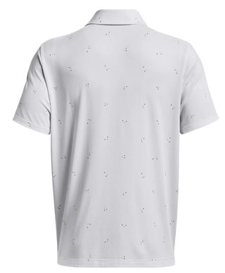 Under Armour Playoff 3.0 Printed polo de hombre, blanco/azul estático