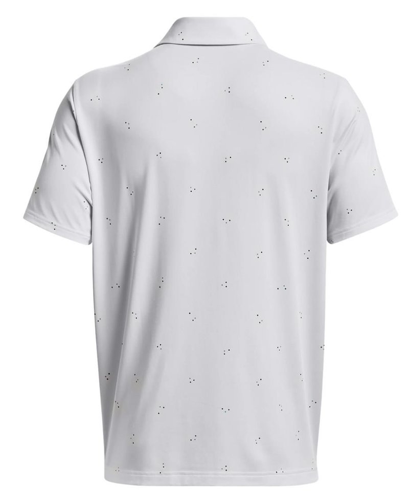 Under Armour Playoff 3.0 Printed polo de hombre, blanco/azul estático