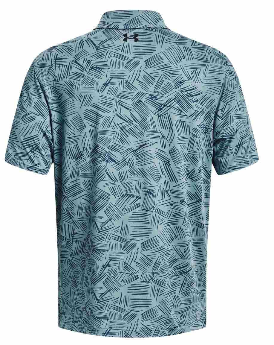 Under Armour Playoff 3.0 Printed polo de hombre, still water/static blue