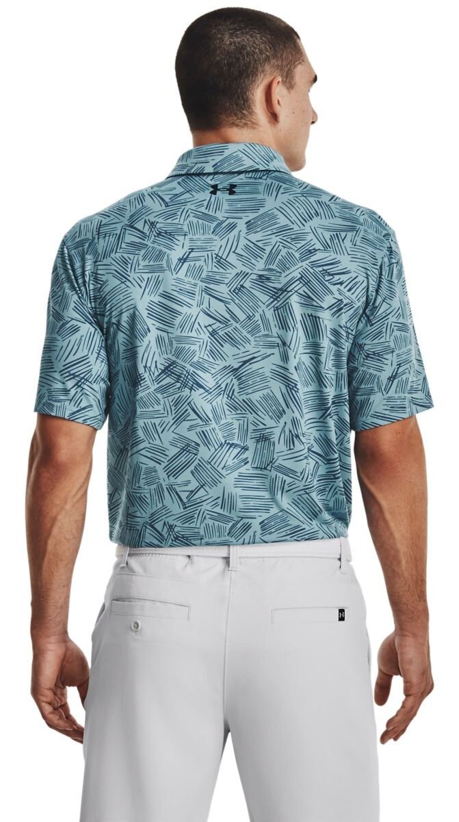 Under Armour Playoff 3.0 Printed polo de hombre, still water/static blue