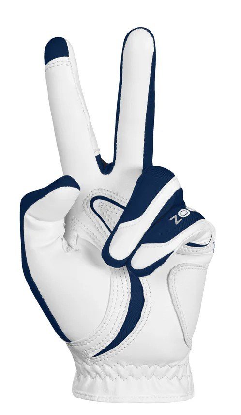 Zoom Zoom Hybrid guante de golf para hombre, blanco/azul