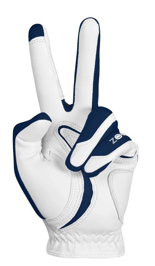 Zoom Zoom Hybrid guante de golf para mujer, blanco/azul marino