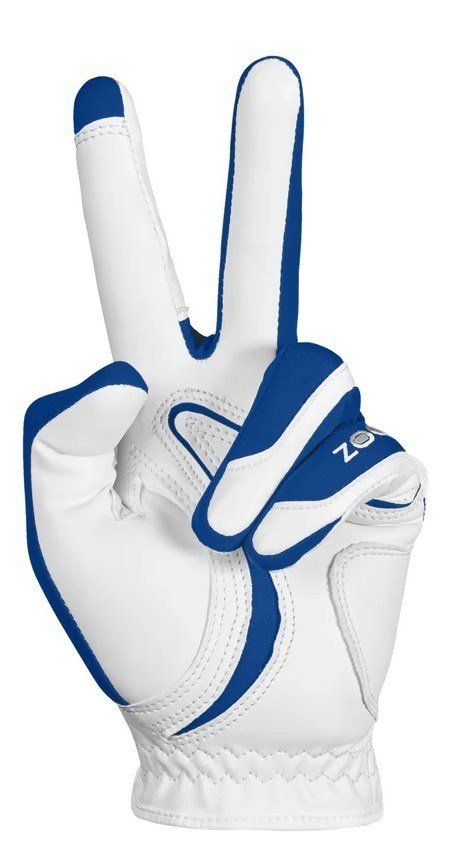 Zoom Zoom Hybrid guante de golf para mujer, blanco/azul