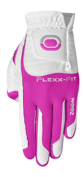 Zoom Zoom Hybrid guante de golf para mujer, blanco/rosa