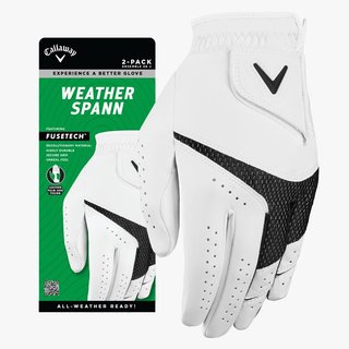 Callaway Weather Spann guantes de golf para hombre (pack de 2), blanco