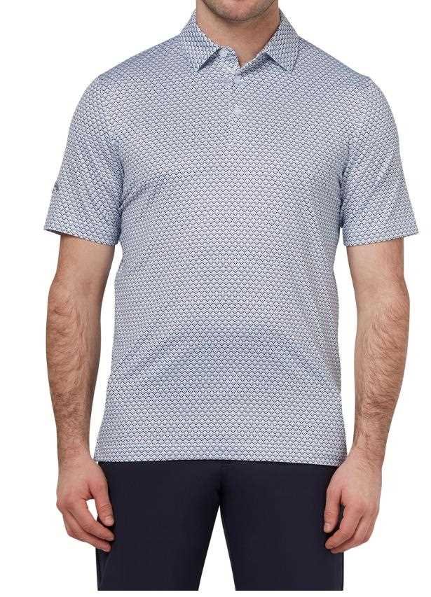 Callaway Trademark Ombre Chev Print polo de hombre, bright white