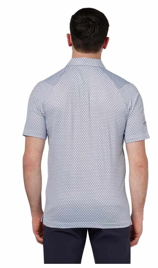 Callaway Trademark Ombre Chev Print polo de hombre, bright white