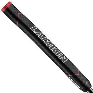 Lamkin SINKFIT Rubber Straight grip para putter, STANDARD, negro/rojo