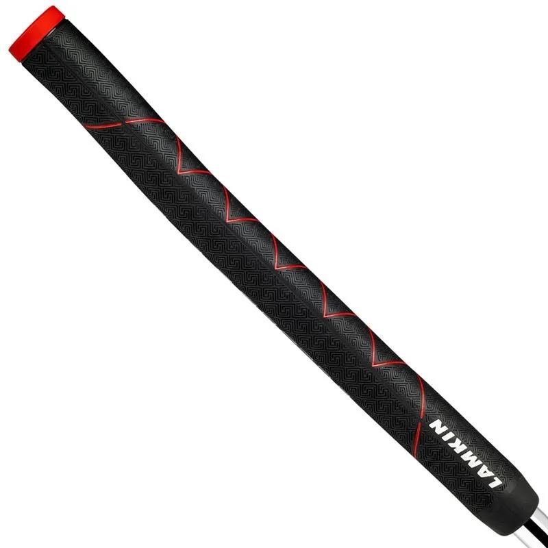 Lamkin SINKFIT Rubber Straight grip para putter, STANDARD, negro/rojo