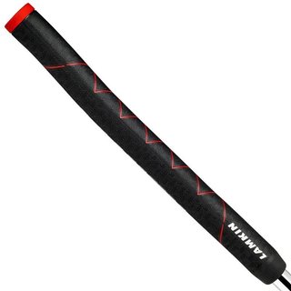Lamkin SINKFIT Rubber Straight grip para putter, STANDARD, negro/rojo