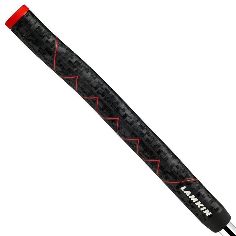 Lamkin SINKFIT Rubber Straight grip para putter, STANDARD, negro/rojo