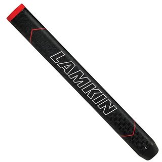 Lamkin SINKFIT Rubber Straight grip para putter, STANDARD, negro/rojo