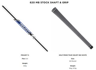 Titleist 620 MB hierros de hombre, acero
