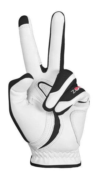Zoom Zoom Hybrid guante de golf para hombre, blanco/negro/rojo