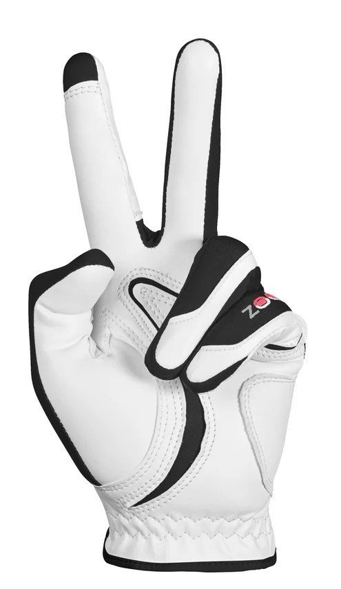 Zoom Zoom Hybrid guante de golf para mujer, blanco/negro