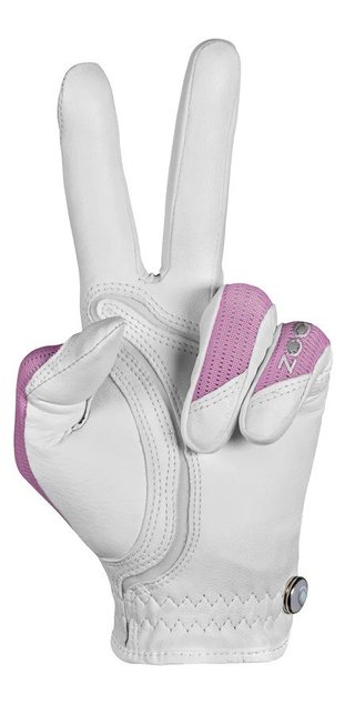 Zoom Zoom Sun Style guante de golf para mujer, blanco/rosa