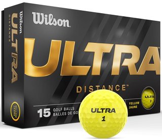 Wilson Ultra Distance pelotas de golf amarillas, 15 unidades