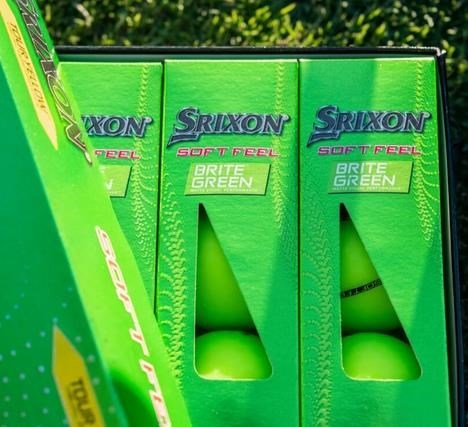 Srixon Soft Feel Brite pelotas de golf, verdes