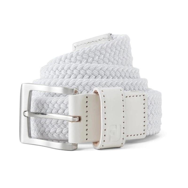 FootJoy Braided cinturón de hombre, blanco