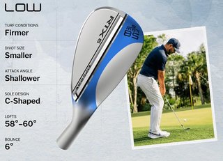 Cleveland RTX 6 ZipCore Tour Satin wedge de hombre, acero