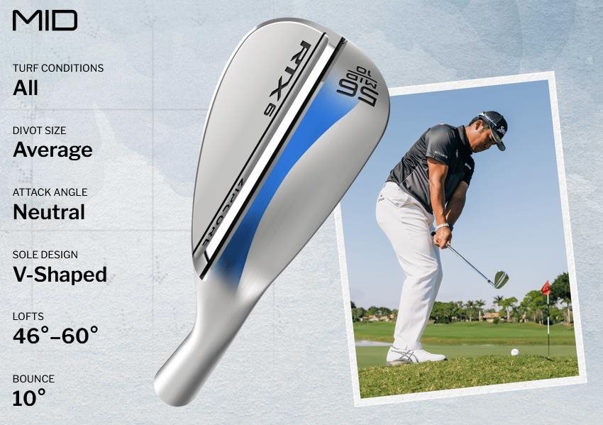 Cleveland RTX 6 ZipCore Tour Satin wedge de hombre, acero
